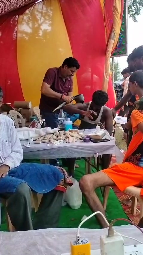 Wide view of the Kanwad medical camp